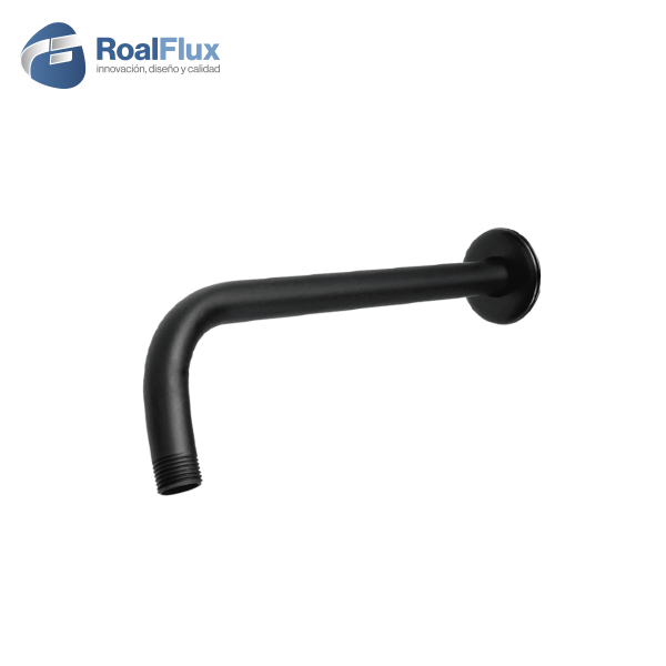 Brazo y chapetón para regadera negro 40cm (36252)