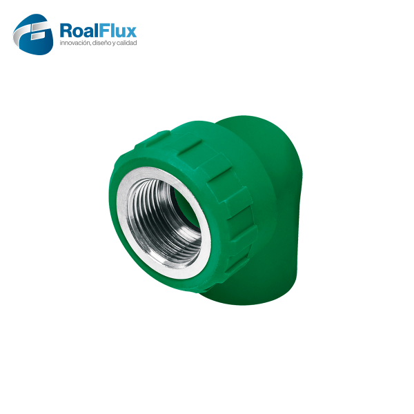 Codo 90° hembra con inserto metálico 3/4"